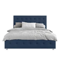 Combo Cama Con Colchón Pillow King Capital 200X200X140 Azul