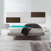 Cabecero Doble de Lujo Haifa 140X60 Blanco Café Ecocuero