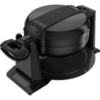 Waflera Doble BLACK+DECKER 1250 W con sistema giratorio y placas antiadherentes
