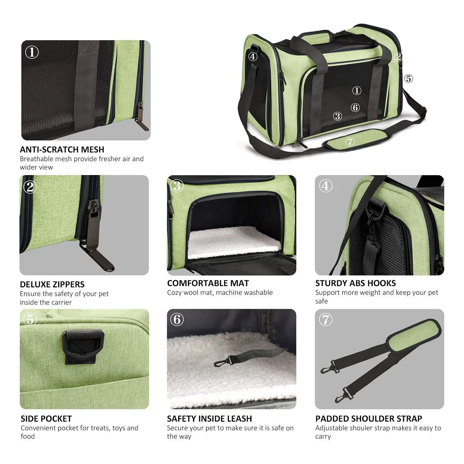 Guacal Grande para Mascotas Henkelion Color Verde 3