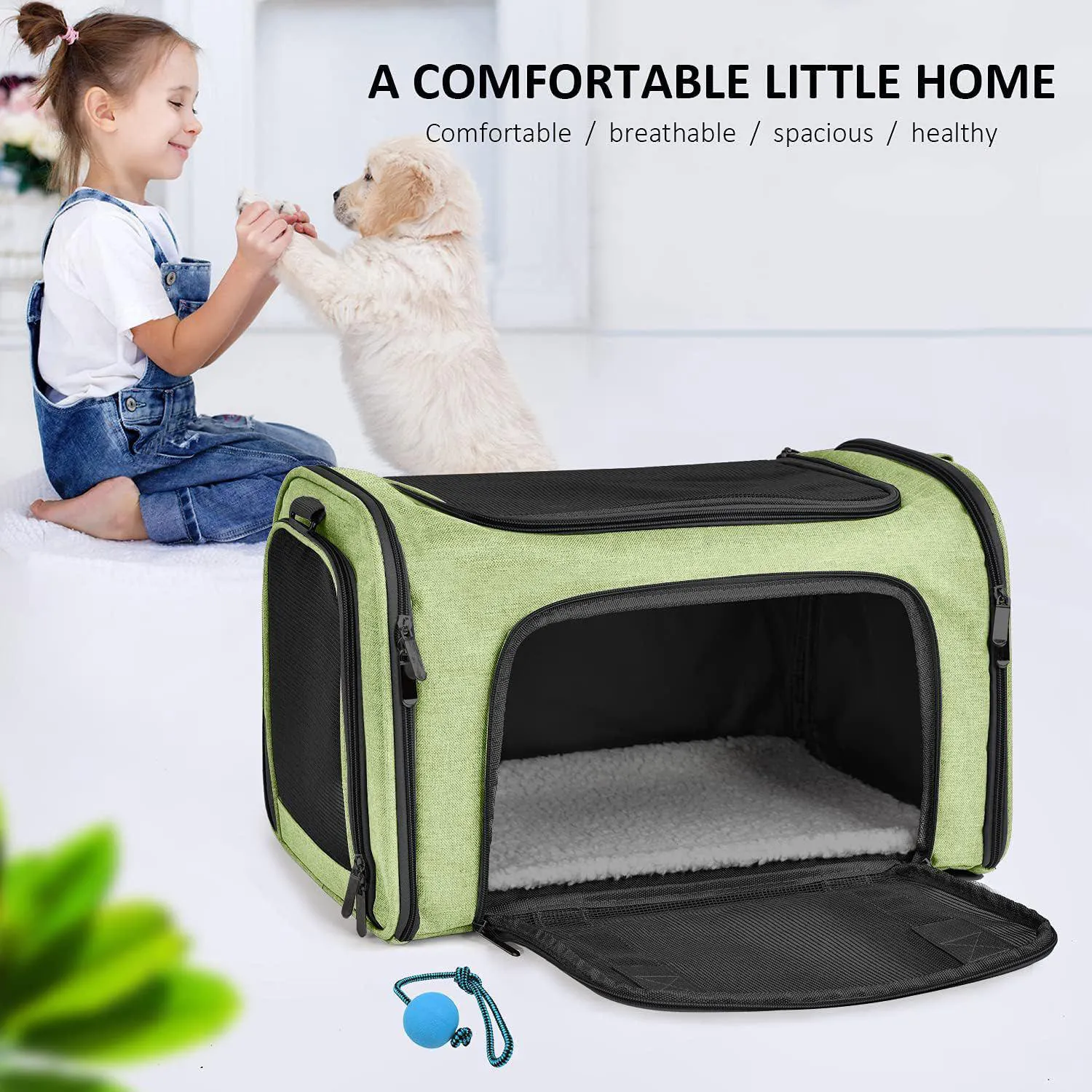 Guacal Grande para Mascotas Henkelion Color Verde 7