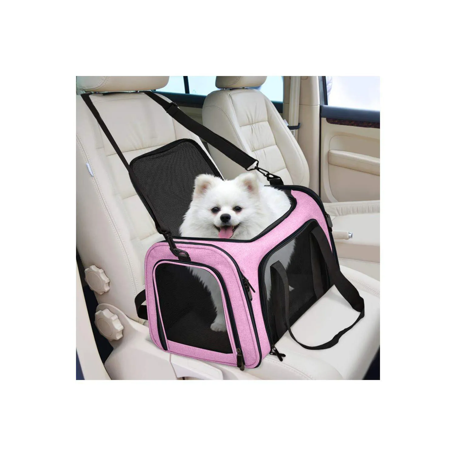 Guacal Grande Henkelion para Gatos y Perros Pequeños Color Rosado 5