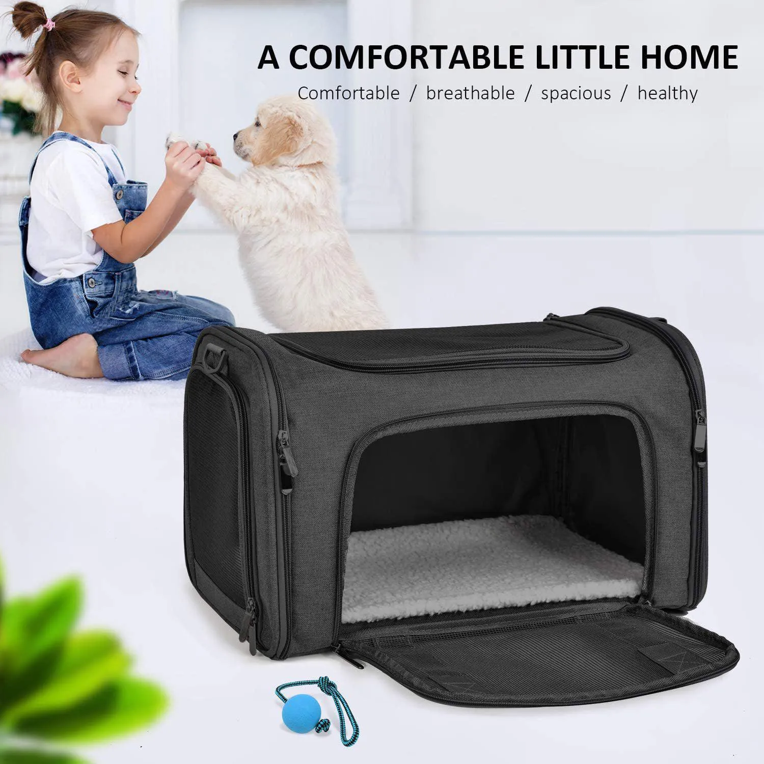 Guacal Grande Henkelion para Gatos y Perros Color Negro 5