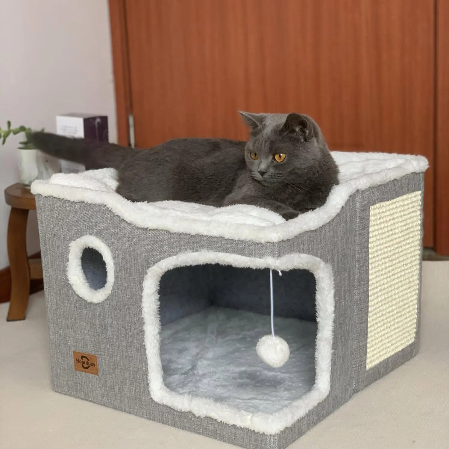 Cueva para Gatos con Alfombrilla Suave