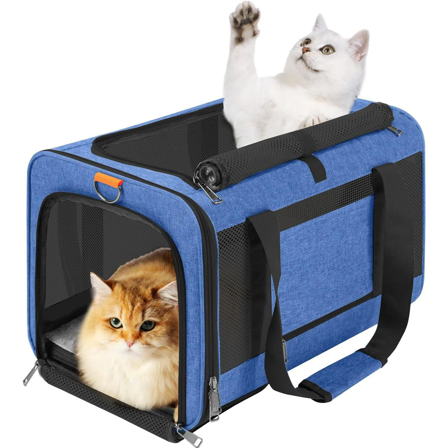 Guacal de Mascotas GAPZER de 46 x 30 x 30 cm Color Azul
