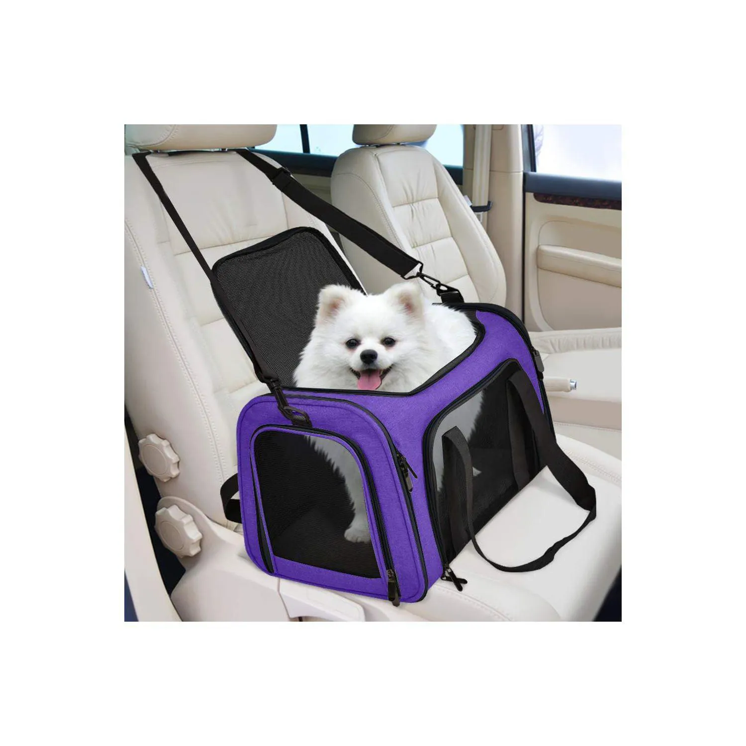 Guacal de Mascotas Henkelion de 51 x 33 x 33 cm Color Morado 5