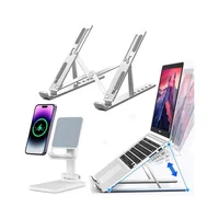 Soporte Portátil Ergonómico Ajustable para Laptop y Teléfono