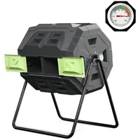 Contenedor de Compost Giratorio de 43 Galones con Termómetro SQUEEZE