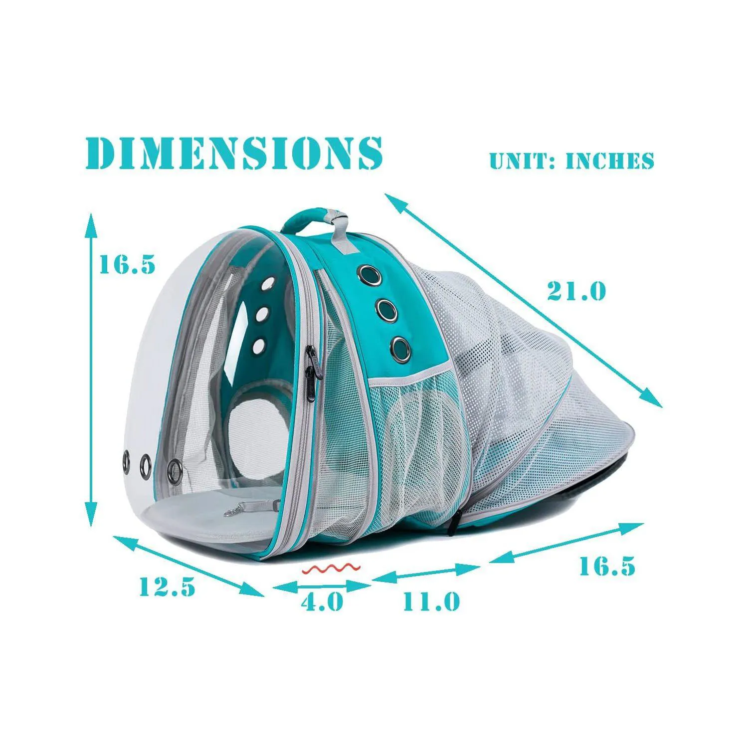 Mochila Transportadora Expandible para Mascotas 3