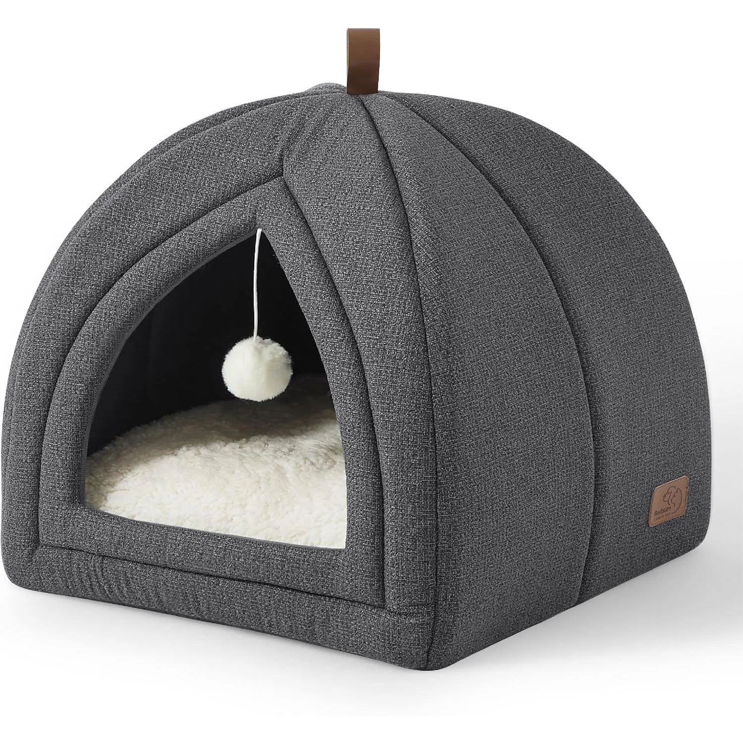 Cama en Forma de Cueva para Gatos Bedsure 2 en 1