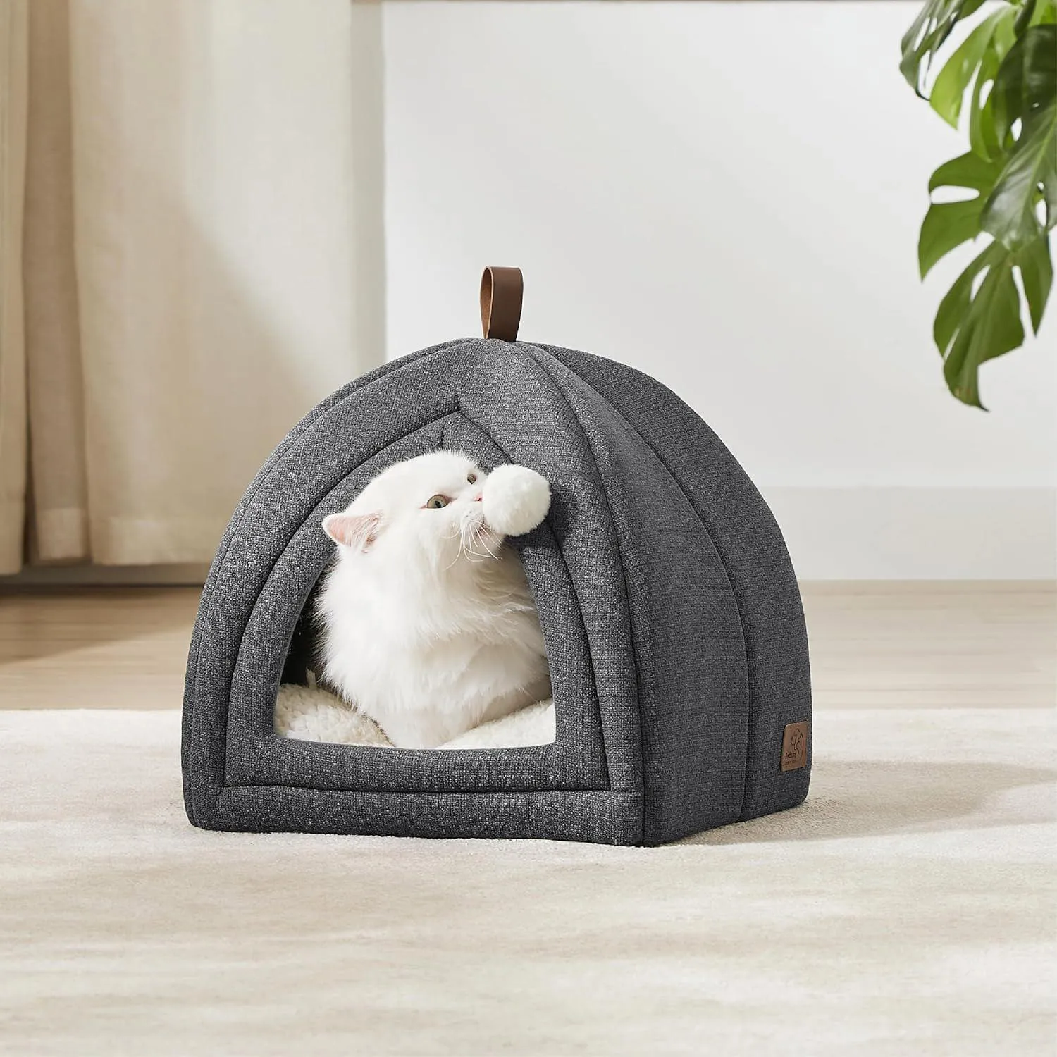 Cama en Forma de Cueva para Gatos Bedsure 2 en 1