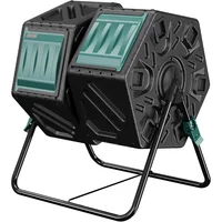 Compostador Giratorio de Doble Cámara para Exteriores de 140 Litros EAST OAK