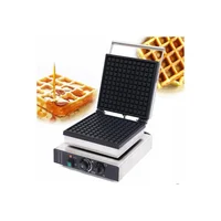 Máquina De Waffles Eléctrica Comercial KinHall 110V Con Control De Temperatura Y Revestimiento Antiadherente