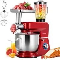 Batidora Multifuncional 6 en 1 VIVOHOME 8L 660W 10 Velocidades con Licuadora y Molinillo