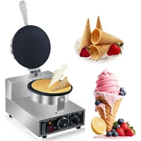 Máquina para Conos de Helado AEYDJXMER 1300W Acero Inoxidable Antiadherente 110V