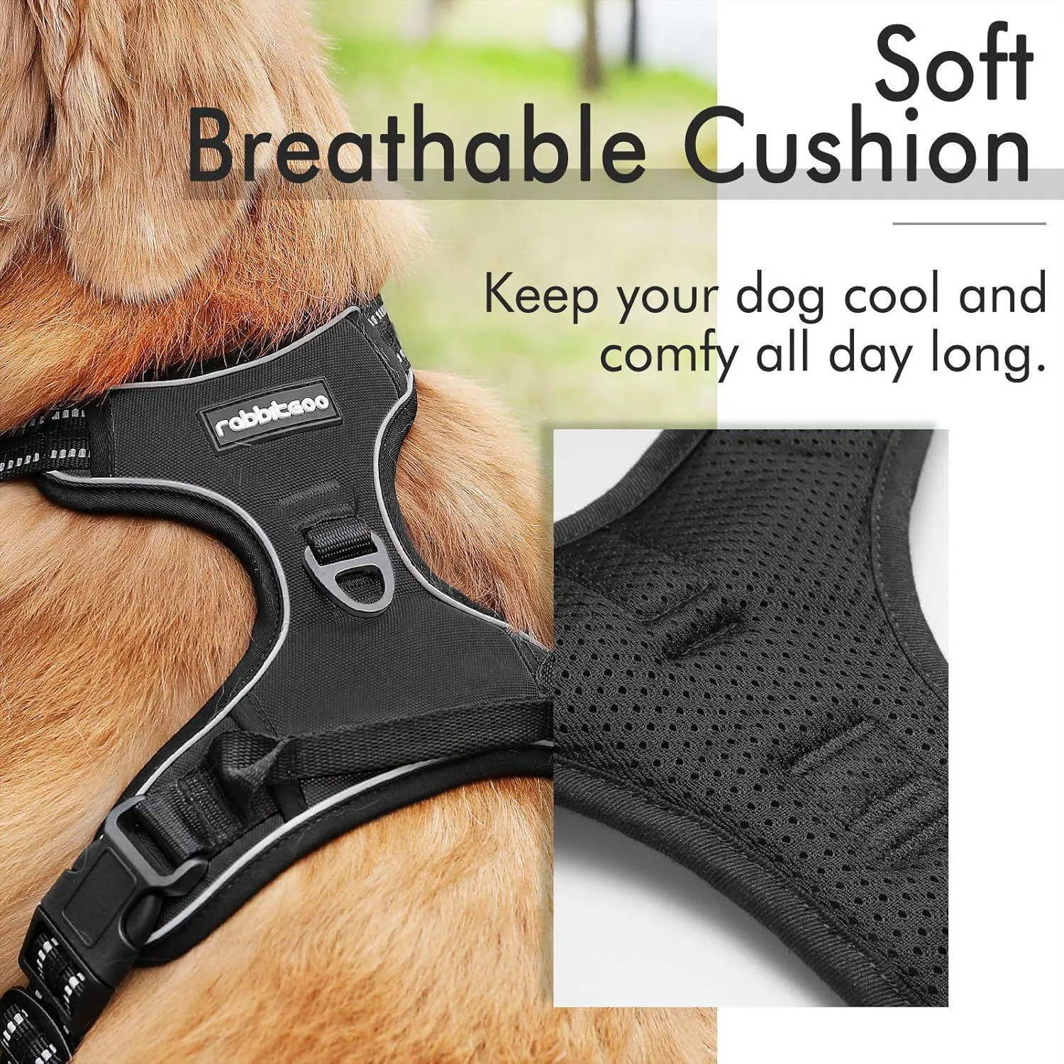 Arnés No-Pull Ajustable para Perros Rabbitgoo 3