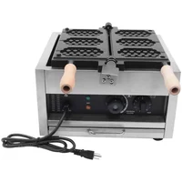 Máquina de Waffles Comercial TFCFL Doble Cabezal Acero Inoxidable 1400W