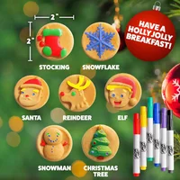 Waflera Navideña Waffle Wow 7 Diseños Festivos con Marcadores Comestibles
