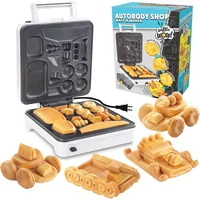 Máquina para HacerWaffles en Forma de Autos Antiadherente con Placas Personalizables