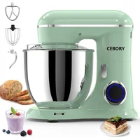 Batidora de Pie CEBORY 6.15L 660W 10 Velocidades con Gancho para Masa, Batidor y Batidor Plano