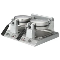 Waflera Belga Comercial Waring WW250 Doble Cabezal 2400W con Placas Antiadherentes y Control de Temperatura