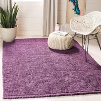 Alfombra Safavieh de Yute Natural Hecha a Mano de 122 cm x 183 cm Color Púrpura