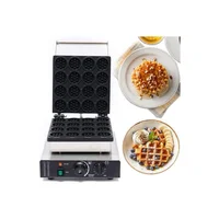 Waflera Belga Comercial NOPTEG 16 Mini Gofres 110V 1750W Acero Inoxidable Antiadherente