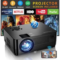 Proyector WiFi 5G y Bluetooth Roconia Full HD 1080P con Pantalla de 100? y Zoom 300?