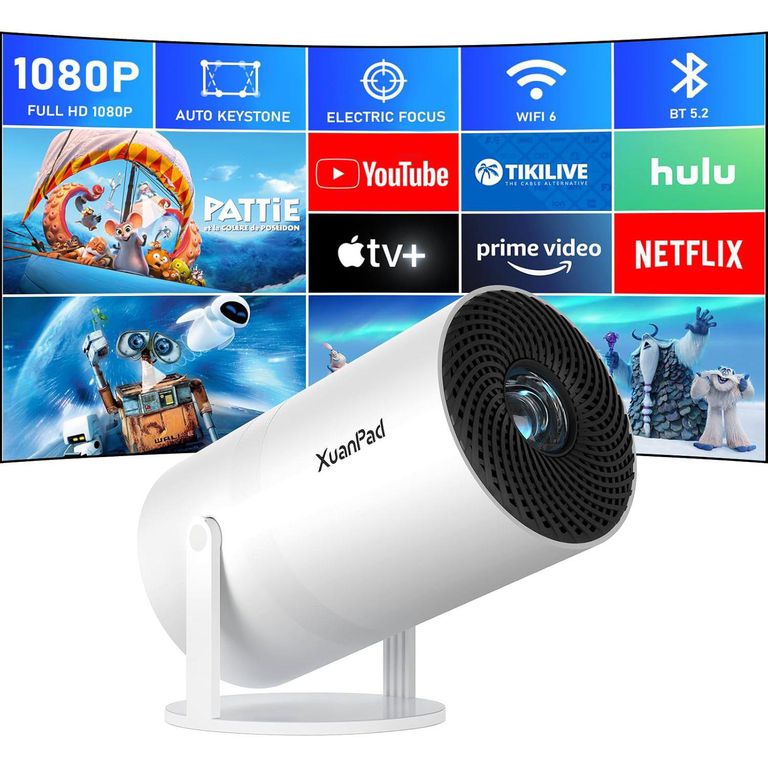 Proyector Portátil XuanPad FULL HD 1080P con Enfoque Eléctrico y