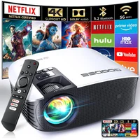 Proyector Inteligente 4K GooDee WiFi 5G Bluetooth Certificado Video Dolby Audio 800 ANSI Zoom 400"