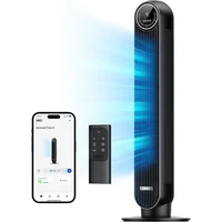 Ventilador de Piso Con Control remoto y control de voz WiFi y 4 velocidades,