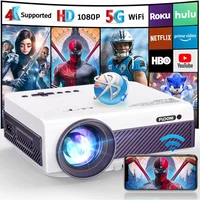 Fudoni Proyector WiFi y Bluetooth FUDONI 5G 15000 lúmenes 1080P 4K Keystone y Zoom