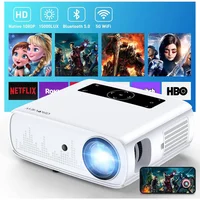 Proyector WiFi y Bluetooth GROVIEW 1080P 15000 Lux 490 ANSI 4K Zoom y Pantalla de 300 Pulgadas