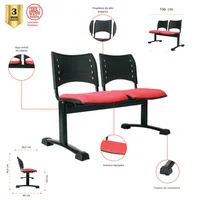 Tandem Smart Cromo Asiento Tapiz 2 Puestos