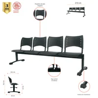 Tandem Smart Negro Sin Tapiz 4 Puestos