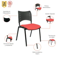 Silla interlocutora Tapiz Asiento Estruct Negro Mundial De Sillas Smart
