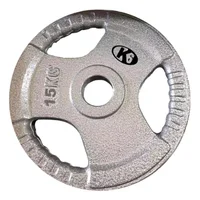 Disco Para Pesas Gym 15Kg K6 Fitness Estándar Hierro