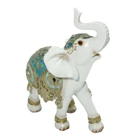 Escultura Elefante Pequeña Poliresina 14.6x16 cm Azul Arya