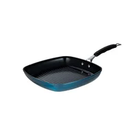 Asador 28x28x4.5cm Antiadherente Libre de PFOA Aluminio Forjado Inducción Midnight Blue Bergner
