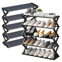 Organizador de Zapatos En Forma de X Moderno 5 Niveles Negro