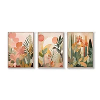 Cuadro 50x50 Cm Triptico Bosque Radiante