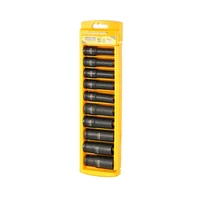 Juego de Copas de Impacto Largas Milimétricas 10 Piezas 1/2 Pulgada Uyustools