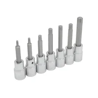 Juego de Copas Cortas 7 Piezas Punta Torx T20 a T55 Cuadro 1/2'' Urrea