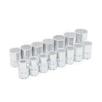 Juego de Copas 15 Piezas 10 mm a 32 mm 12 Puntas Cuadro 1/2'' Urrea