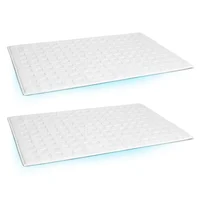 Set X2 Tapete de Toalla Algodón para Baño Tapete Absorción