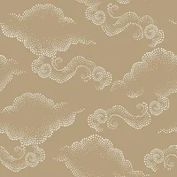 Papel de Colgadura Dorado Nubes 53cm x 10mt Dr6310