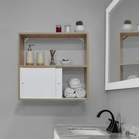 Módulo 2 Puertas 62.5x19.5x60cm Madera Natural/Blanco