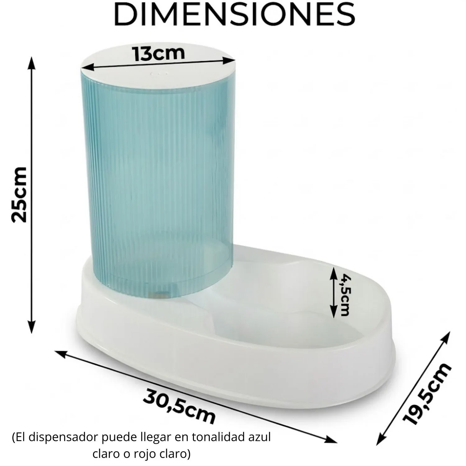Dispensador Comida Mascotas Automático Color Transparente 3