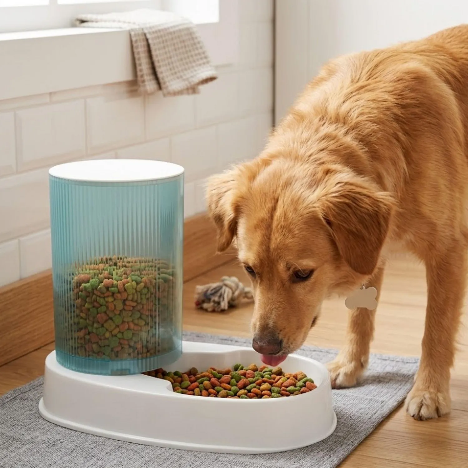 Dispensador Comida Mascotas Automático Color Transparente 5
