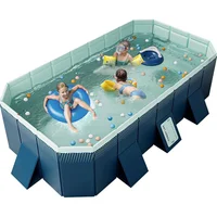 Piscina Plegable Wirhao de 287 cm para Niños Adultos y Mascotas en Patio Exterior